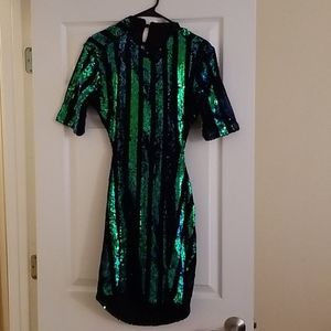 Green Sequin dress